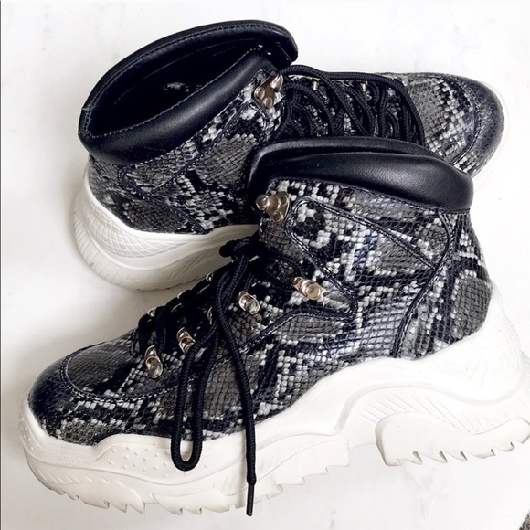 Jeffrey Campbell snake debris trek sneaker boot - Picture 2 of 3